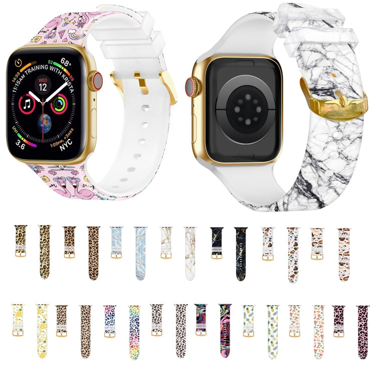 Square Buckle Color Printing Watch Band For Apple Watch Series, Series 1