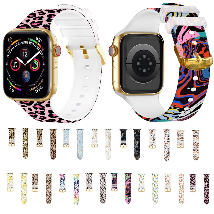 Square Buckle Color Printing Watch Band For Apple Watch Series, Series 2