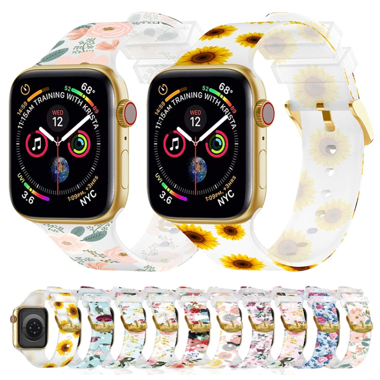 Square Buckle Transparent Watch Band For Apple Watch Series