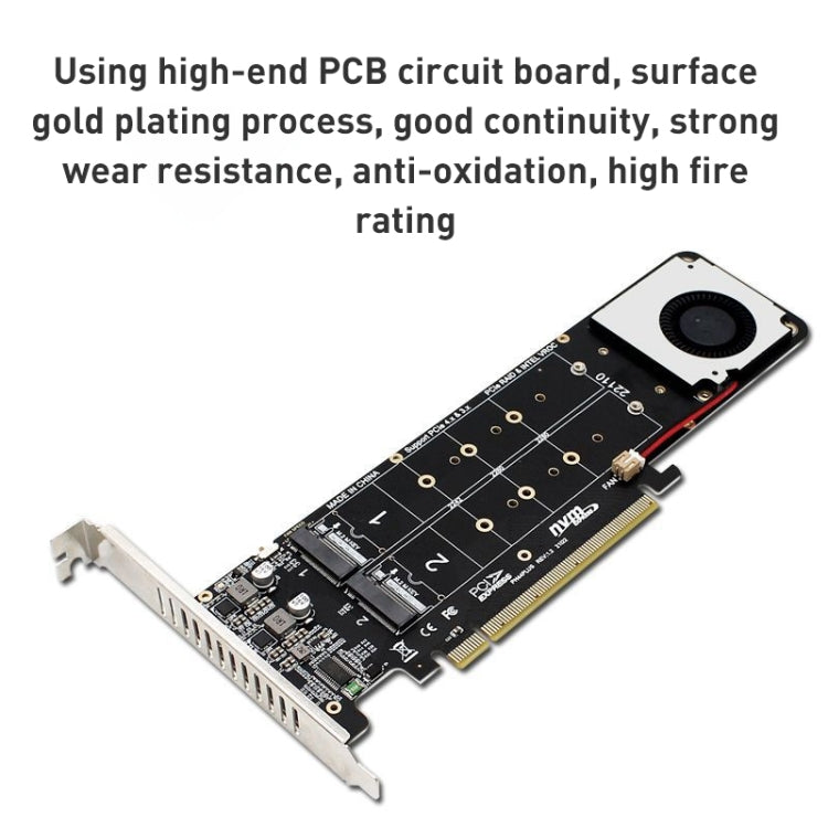 PCIe X16 to M.2 M-key NVMEx4 SSD RAID Converter Card My Store