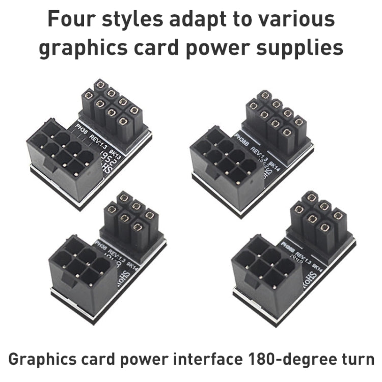 10 PCS ATX 8Pin Female to 8Pin Male 180 Degree Angled Adapter , Model: