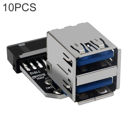 10 PCS 19/20Pin to Dual USB 3.0 Adapter Converter