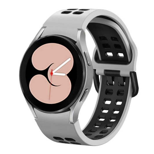 Double-row Hole Two-color Silicone Watch Band