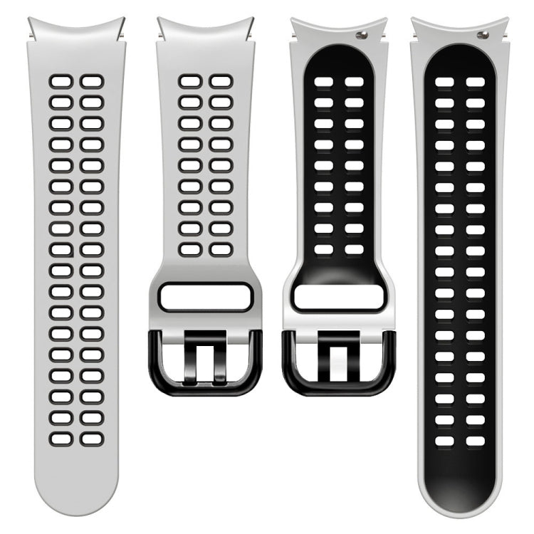 Double-row Hole Two-color Silicone Watch Band