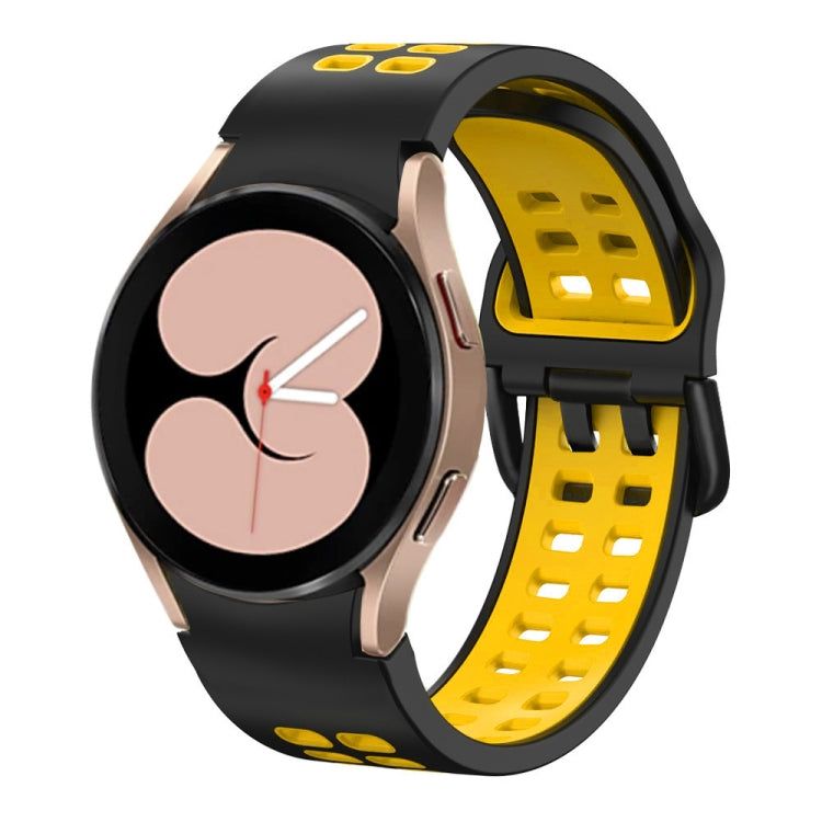 Double-row Hole Two-color Silicone Watch Band