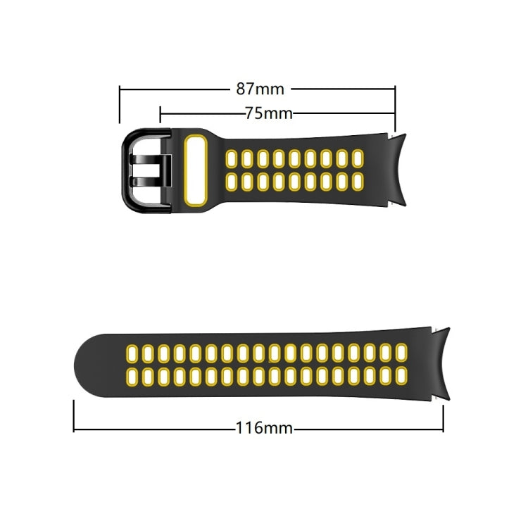 Double-row Hole Two-color Silicone Watch Band