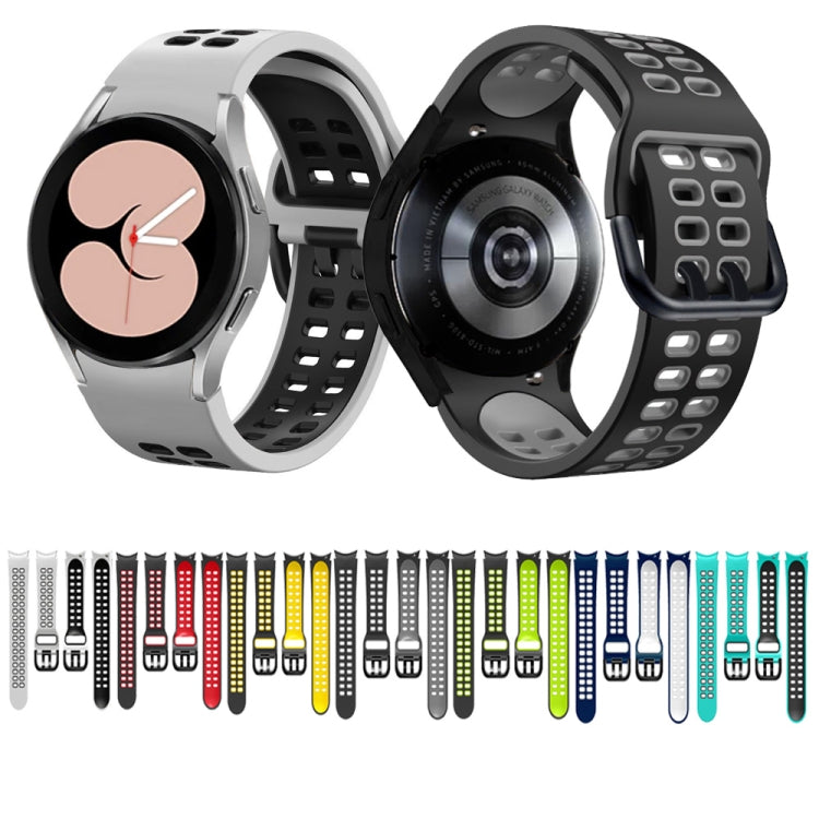 Double-row Hole Two-color Silicone Watch Band