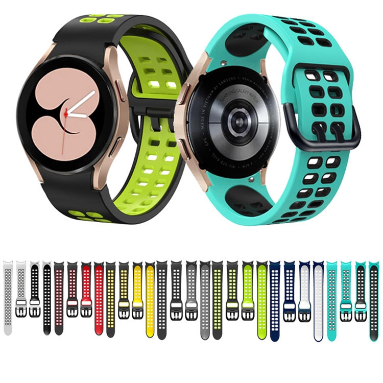 Double-row Hole Two-color Silicone Watch Band