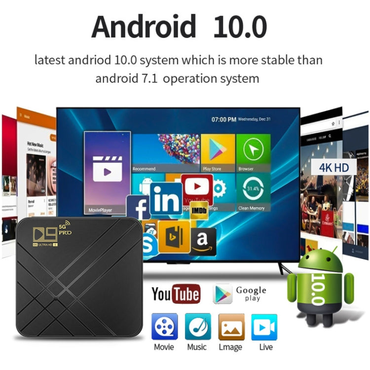 D9 PRO 2.4G/5G WIFI 4K HD Android TV Box Reluova