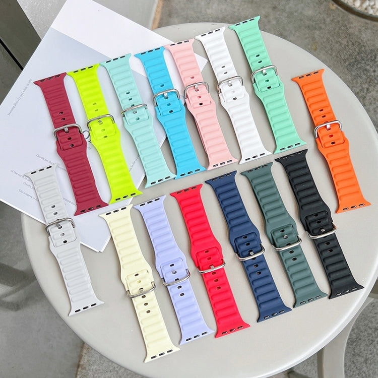 Single Color Silicone Watch Band For Apple Watch Series