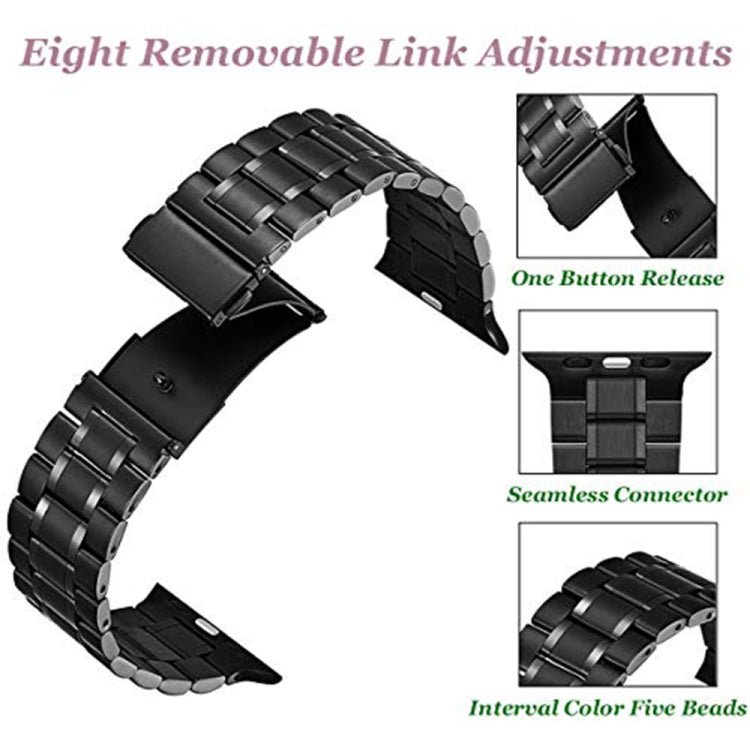 5-bead Stainless Steel Watch Band For Apple Watch Series