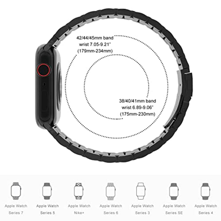 5-bead Stainless Steel Watch Band For Apple Watch Series-Reluova