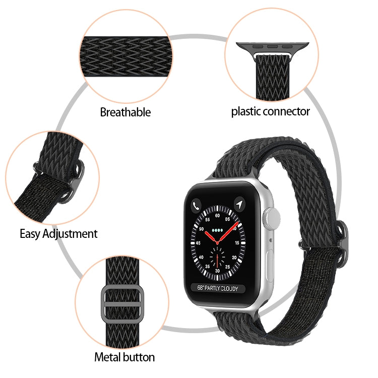 Wave Small Waist Nylon Watch Band For Apple Watch Series