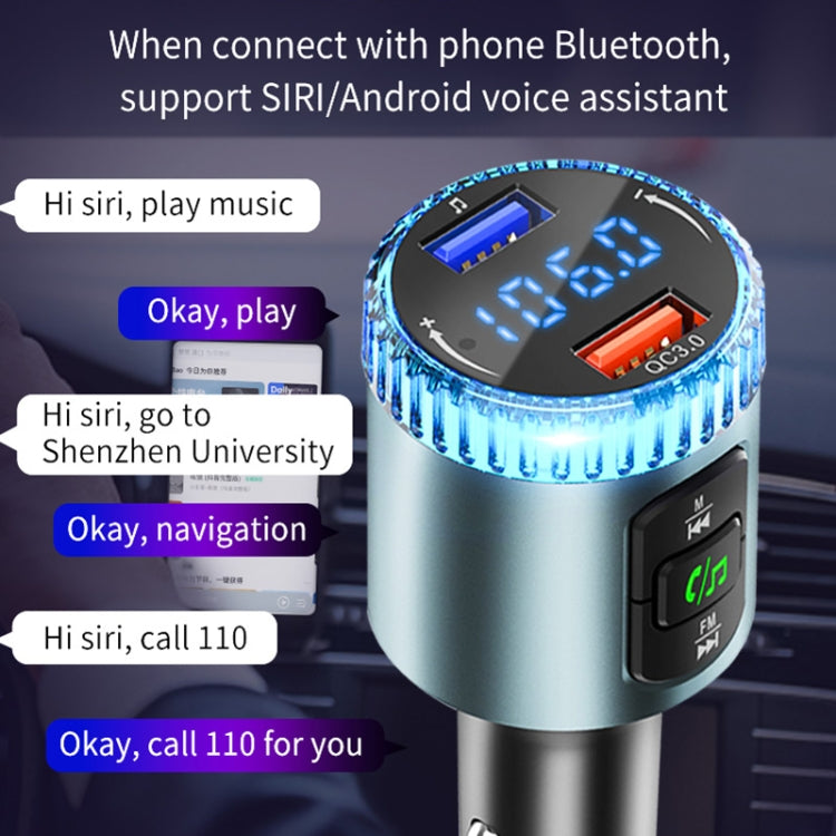 BC77 QC3.0 Fast Charging Car Bluetooth Hands-free MP3 Player FM Transmitter ÎҵÄÉ̵ê