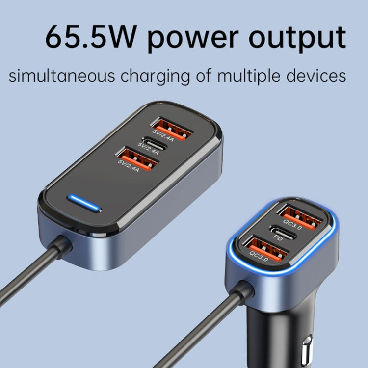 SC05 65.5W 6 in 1 PD / QC3.0 Fast Charge Extended Car Charger ÎҵÄÉ̵ê