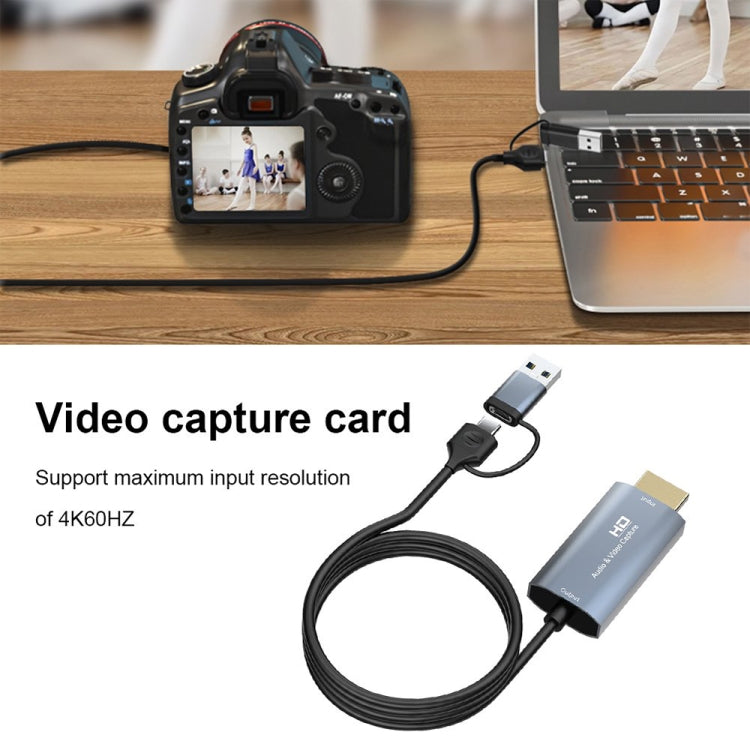 Z36 HDMI/M to USB-Type C/M HD Video Capture Card, Length: 2m