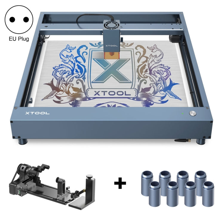 XTOOL D1 Pro-20W High Accuracy DIY Laser Engraving & Cutting Machine + Rotary Attachment + Raiser Kit