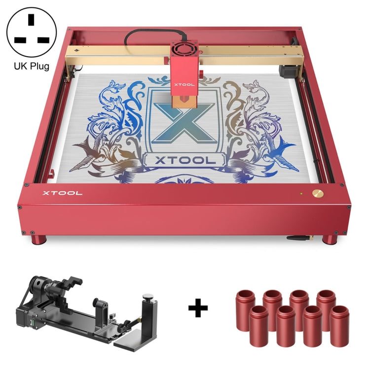 XTOOL D1 Pro-20W High Accuracy DIY Laser Engraving & Cutting Machine + Rotary Attachment + Raiser Kit