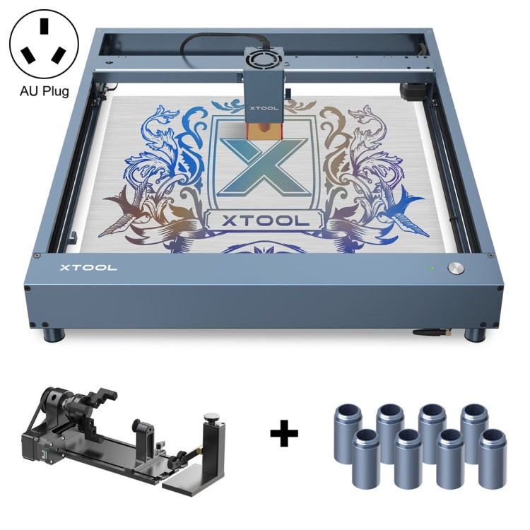 XTOOL D1 Pro-20W High Accuracy DIY Laser Engraving & Cutting Machine + Rotary Attachment + Raiser Kit