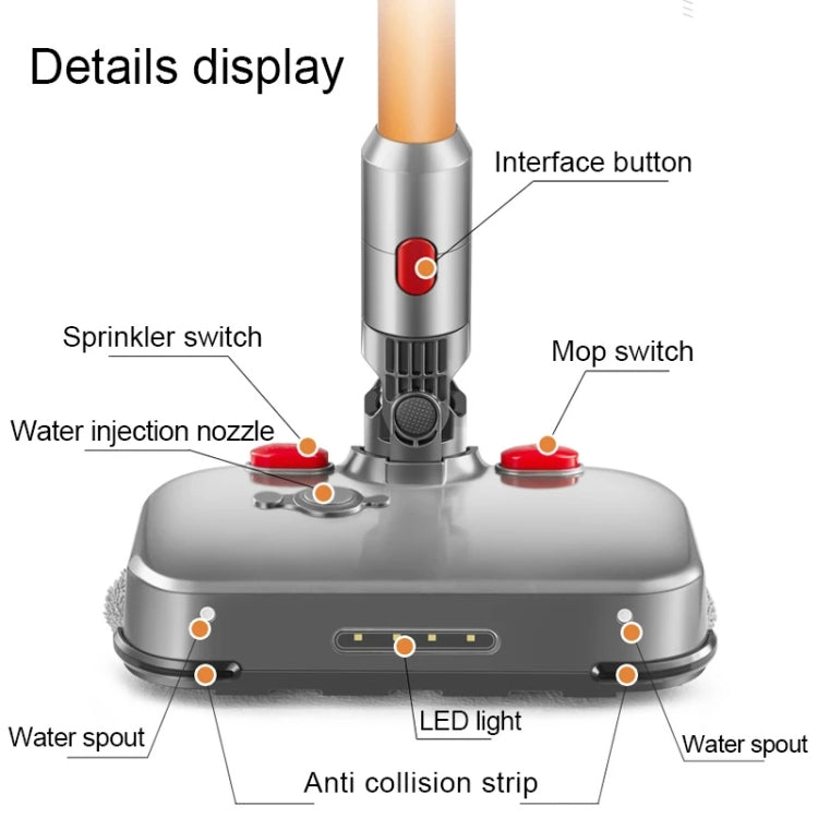 D2 Electric Wet and Dry Mopping Head with Water Tank