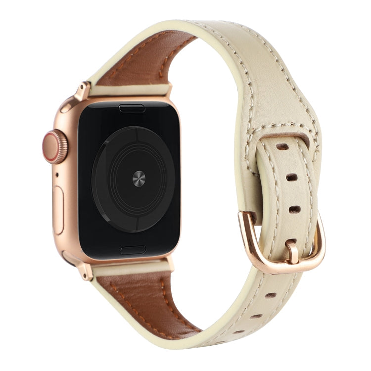 T-shaped Genuine Leather Starry Sky Watch Band For Apple Watch Series