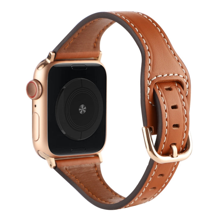 T-shaped Genuine Leather Starry Sky Watch Band For Apple Watch Series