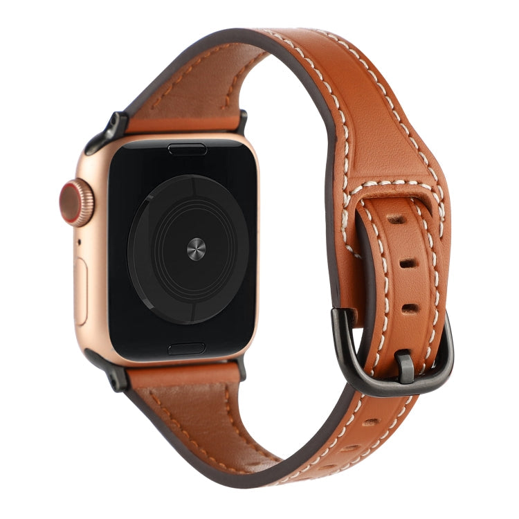 T-shaped Genuine Leather Starry Sky Watch Band For Apple Watch Series