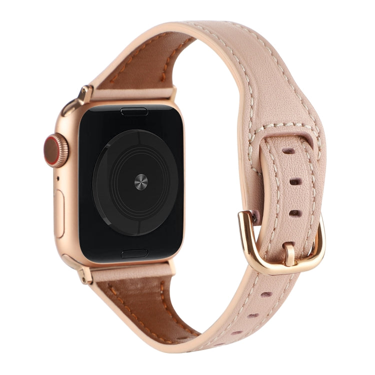 T-shaped Genuine Leather Starry Sky Watch Band For Apple Watch Series