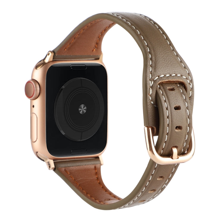 T-shaped Genuine Leather Starry Sky Watch Band For Apple Watch Series