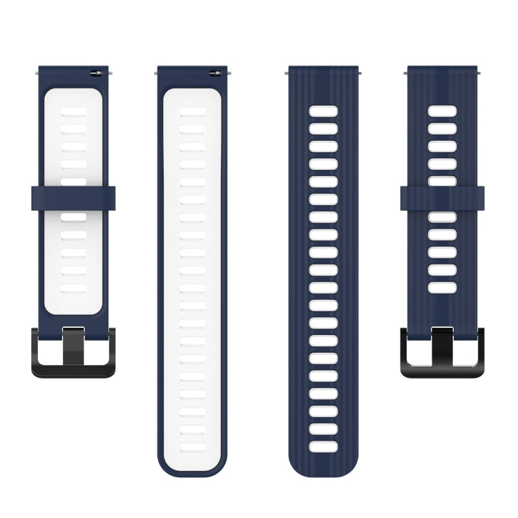 20mm Two-color Stripe Silicone Watch Band-Reluova