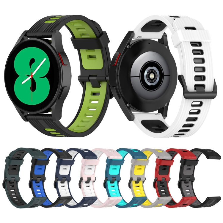 20mm Two-color Stripe Silicone Watch Band-Reluova