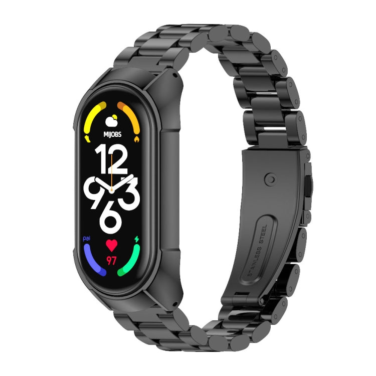 For Xiaomi Mi Band 7 / 7 NFC MIJOBS Stainless Steel Watch Band