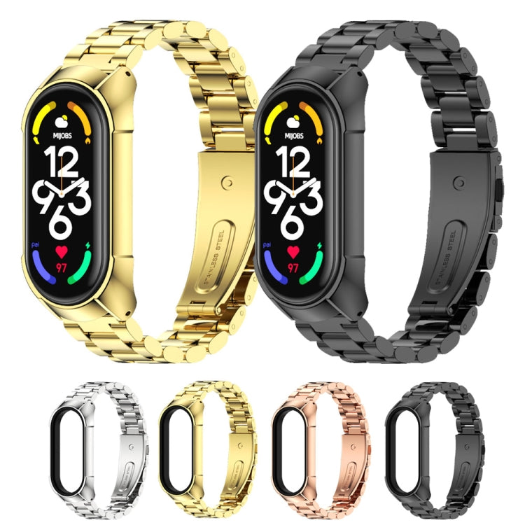 For Xiaomi Mi Band 7 / 7 NFC MIJOBS Stainless Steel Watch Band