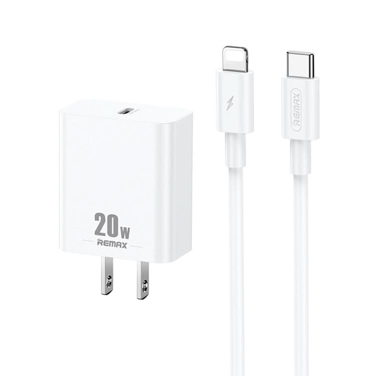 REMAX RP-U5 Extreme 2 Series 20W PD Charger + 1m USB-C / Type-C to 8 Pin Fast Charge Data Cable Set