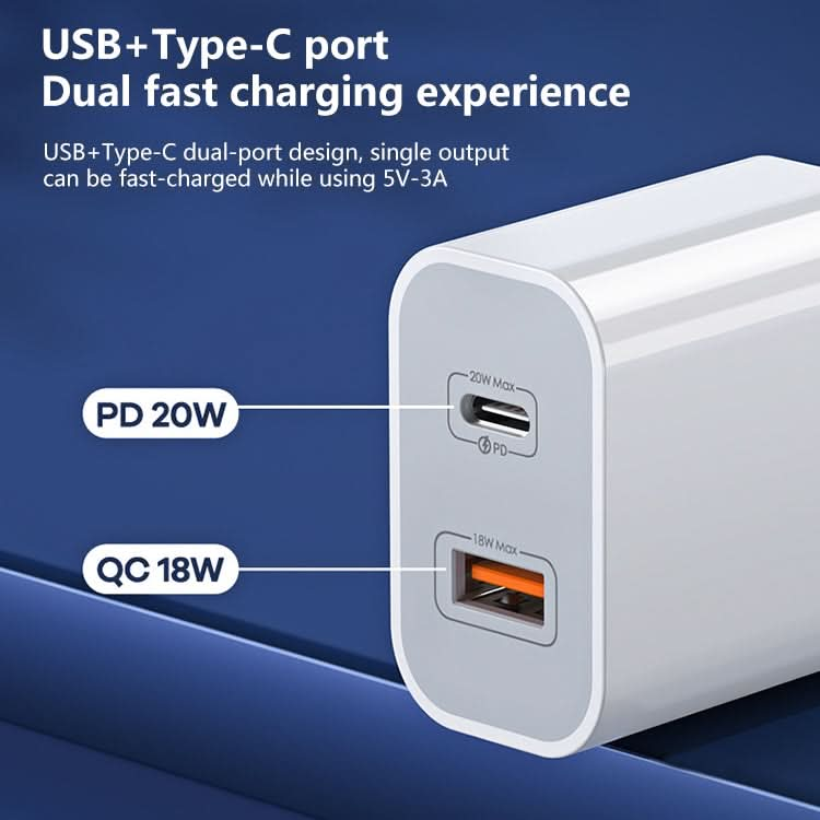 REMAX RP-U68 Speedy Series 20W USB+USB-C/Type-C Interface Fast Charger