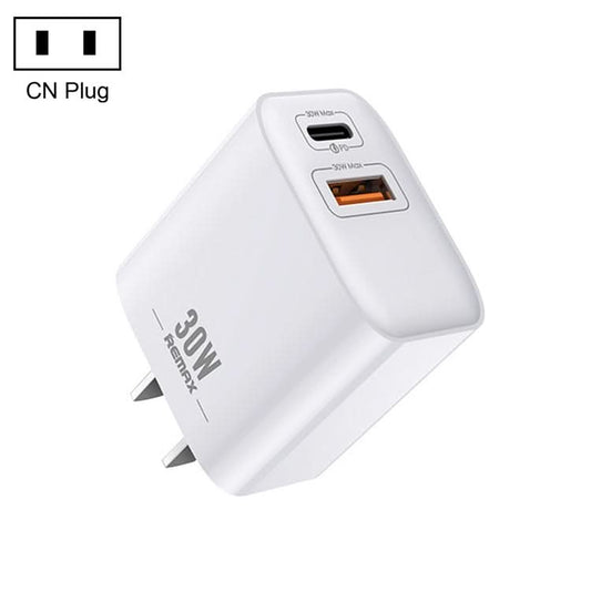 REMAX RP-U82 30W USB+USB-C/Type-C Dual Interface Fast Charger