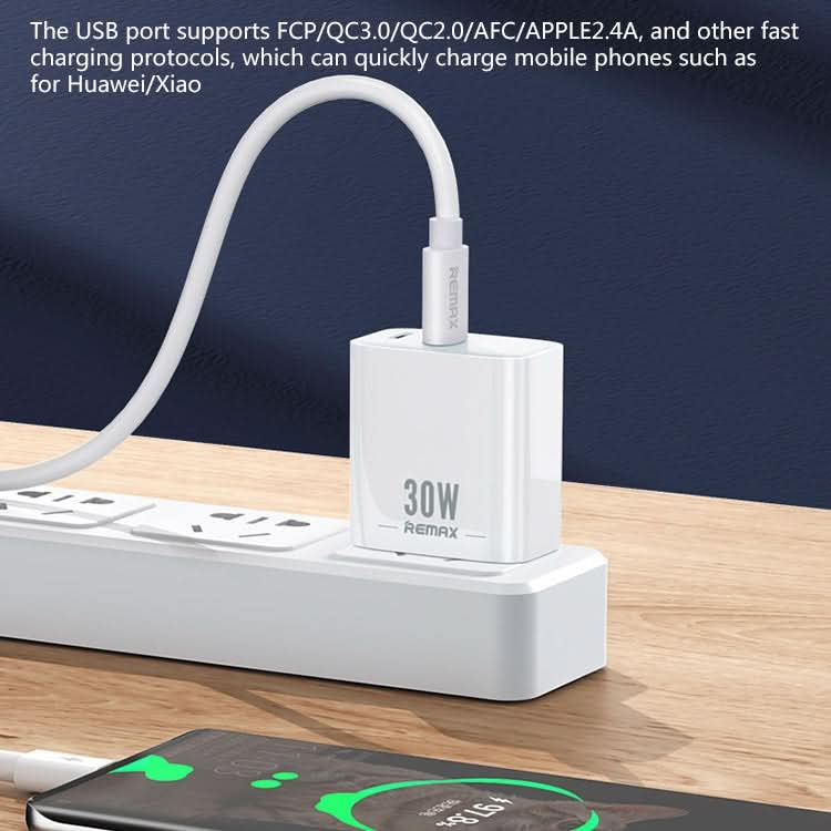 REMAX RP-U82 30W USB+USB-C/Type-C Dual Interface Fast Charger