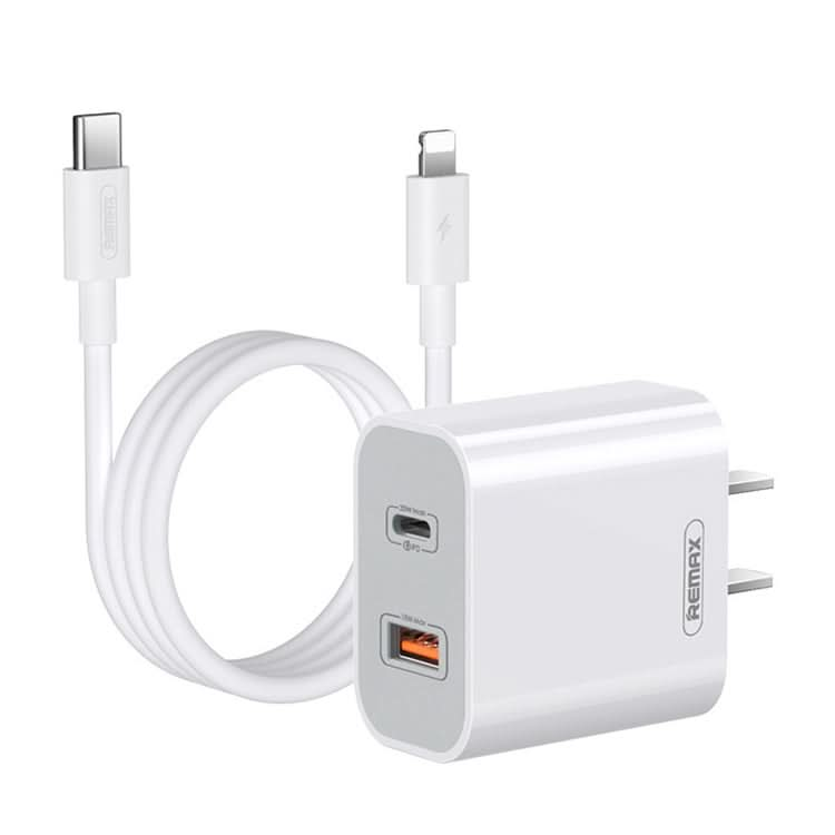 REMAX RP-U68 20W USB+USB-C/Type-C Dual Interface Fast Charger Set