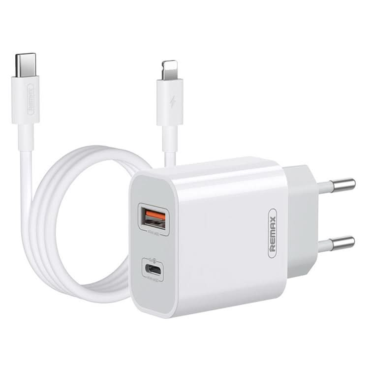 REMAX RP-U68 20W USB+USB-C/Type-C Dual Interface Fast Charger Set