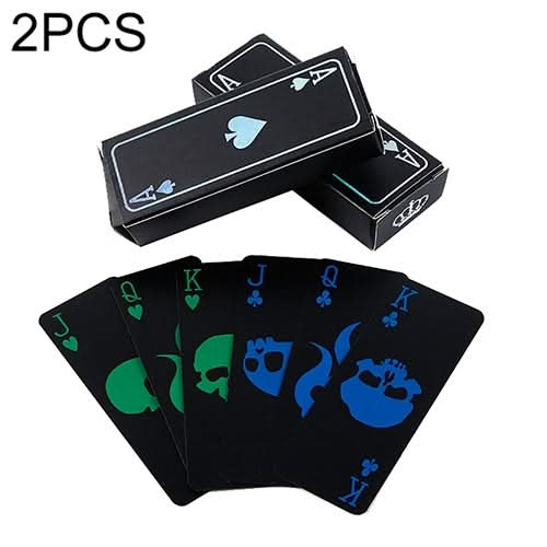 2 PCS Plastic Frosted Waterproof PVC Poker Cards-Reluova