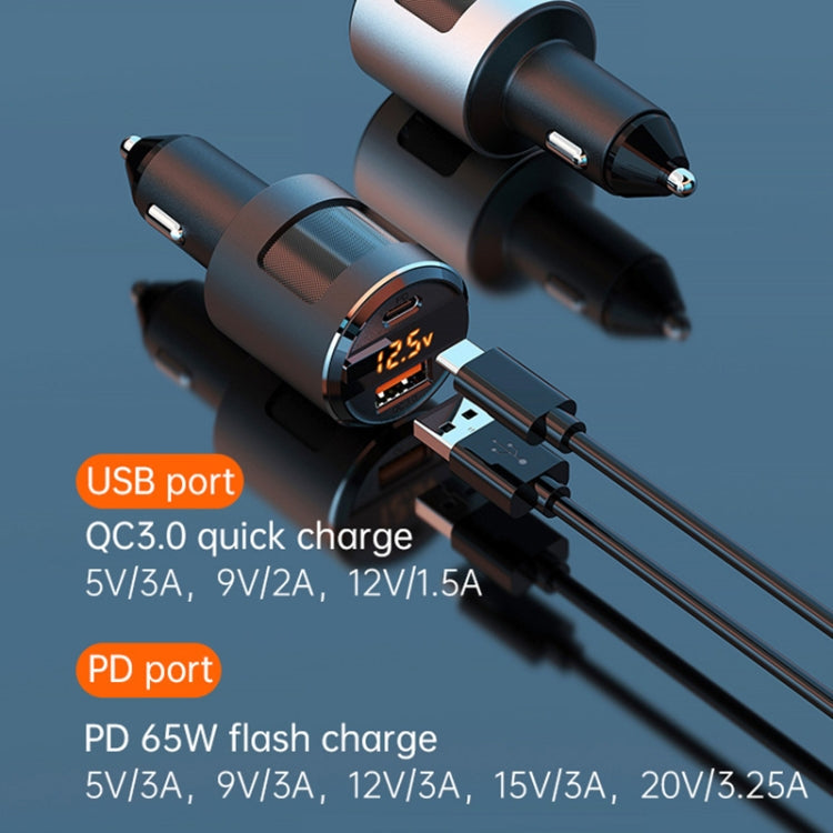 SC01 65W QC3.0 + PD Dual Ports Car Charger with Voltage Display ÎҵÄÉ̵ê