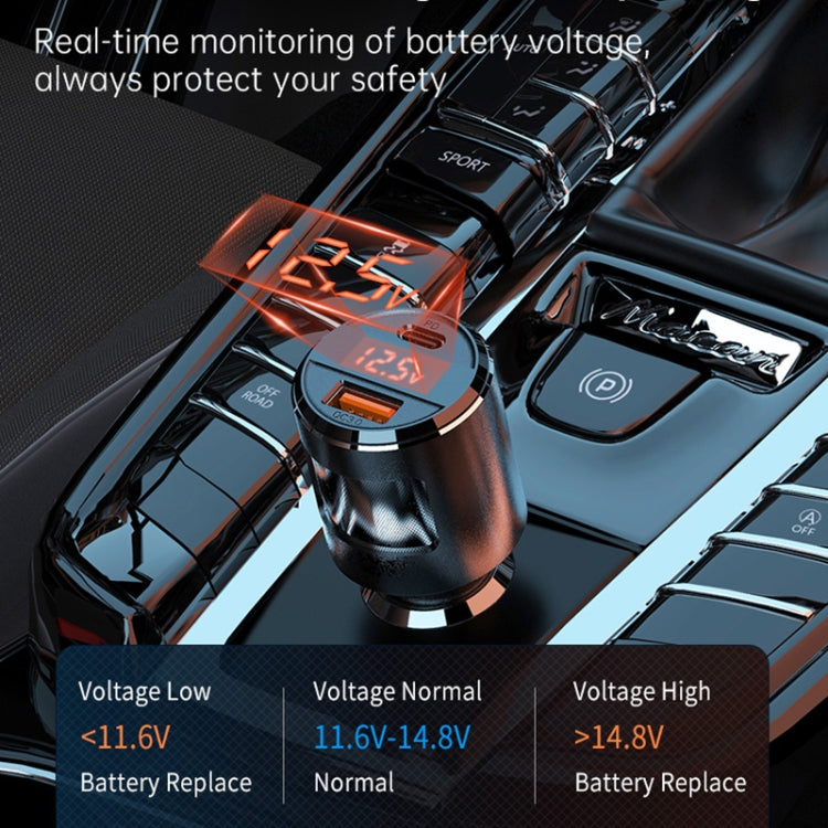 SC01 65W QC3.0 + PD Dual Ports Car Charger with Voltage Display ÎҵÄÉ̵ê