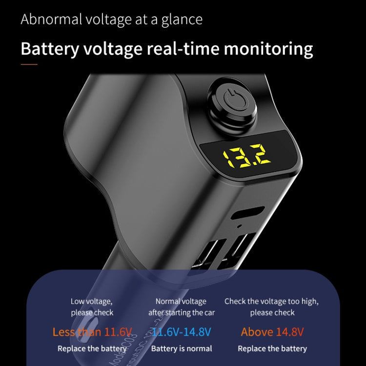 C03 Dual USB Fast Charge Car Charger Voltage Detection with Independent Switch