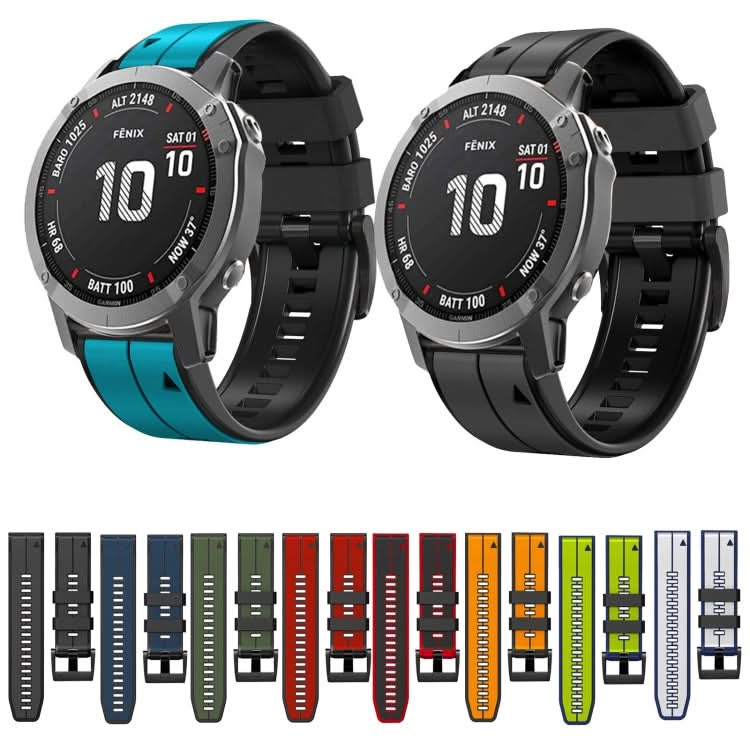 Vertical Stripes Two-color Silicone Watch Band