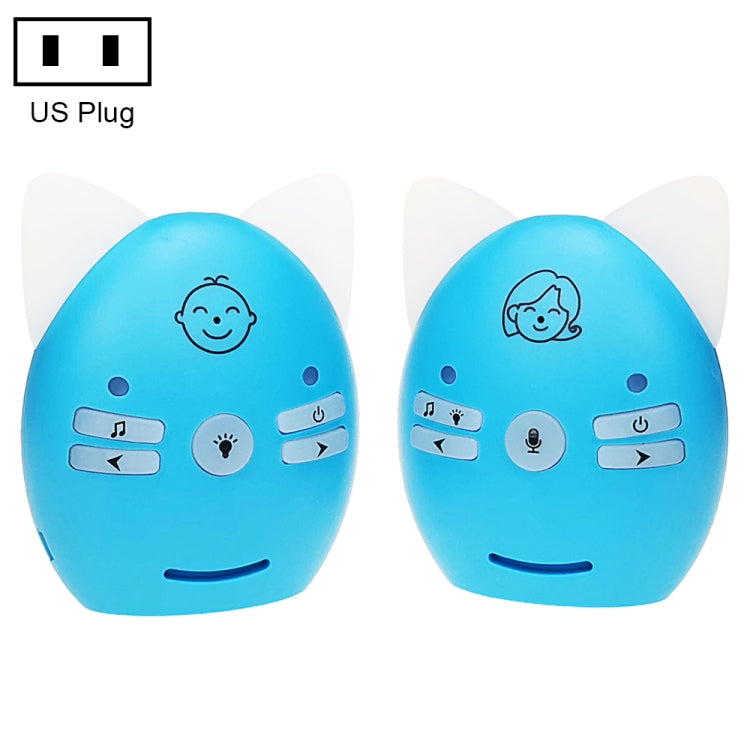 Wireless Audio Baby Monitor Support Voice Monitoring + Intercom + Night Light without Battery