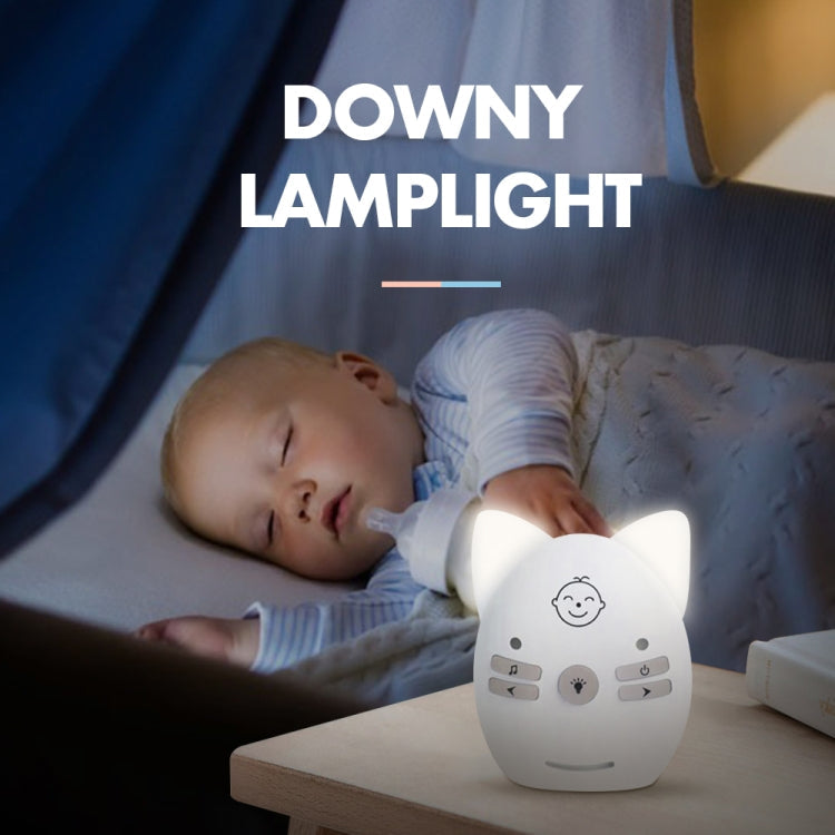 Wireless Audio Baby Monitor Support Voice Monitoring + Intercom + Night Light without Battery