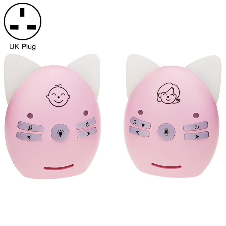 Wireless Audio Baby Monitor Support Voice Monitoring + Intercom + Night Light without Battery