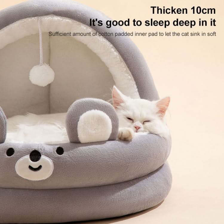 Semi-enclosed Cradle Pet Cat Bed Dog Kennel Pad Pet Supplies - Reluova