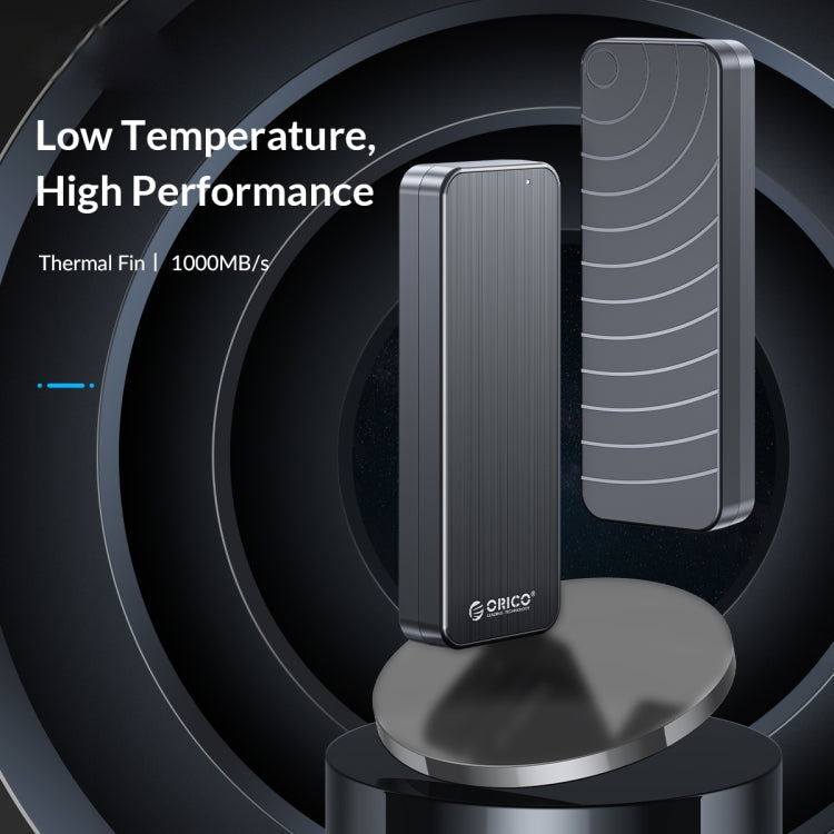 ORICO HM2C3-BK USB3.1 Gen1 Type-C 6Gbps M.2 SATA SSD Enclosure