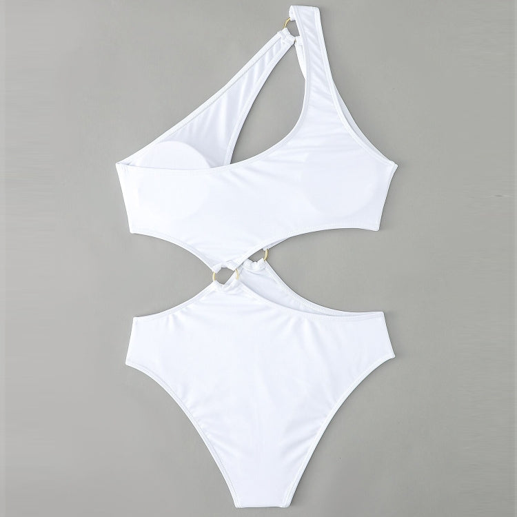 Solid Color One Piece Bikini Swimsuit